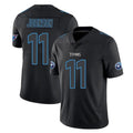 Rebec T.Titans #11 Jermaine Johnson II Player Black Impact Limited Home Game Stitched Jerseys