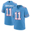 Rebec T.Titans #11 Jermaine Johnson II Player Light Blue 2026 Game Home Stitched Jerseys