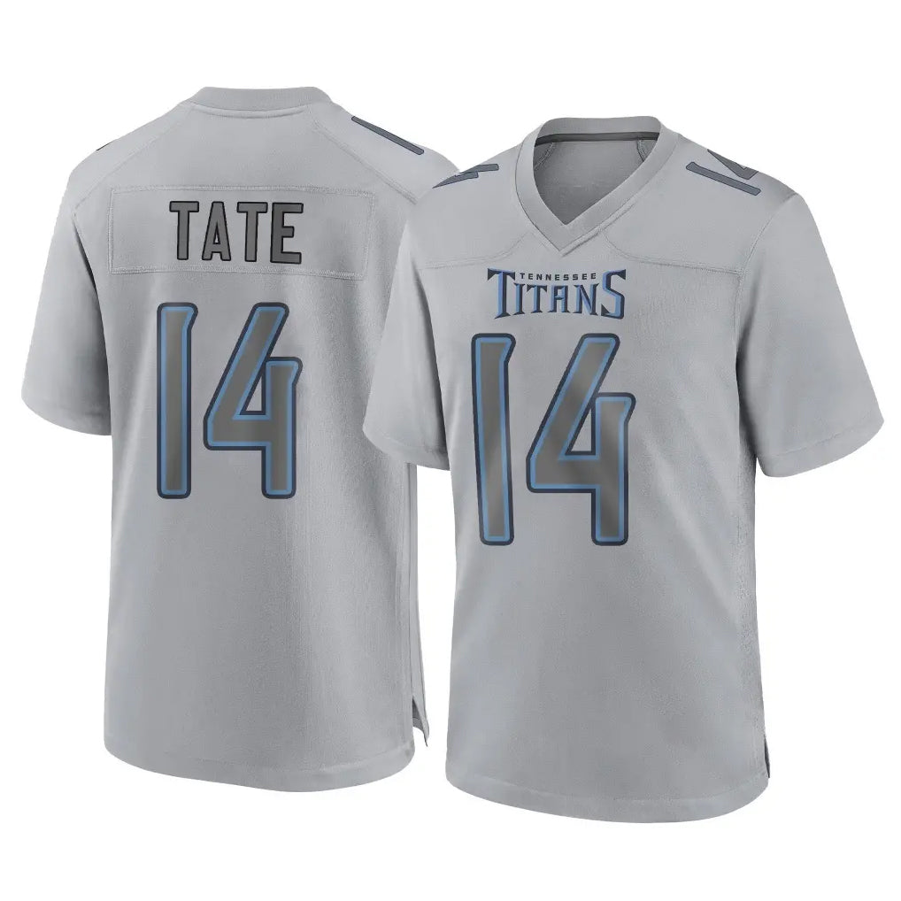 Rebec T.Titans #14 Carnell Tate Player Gray Atmosphere Fashion Home Game Stitched Jerseys