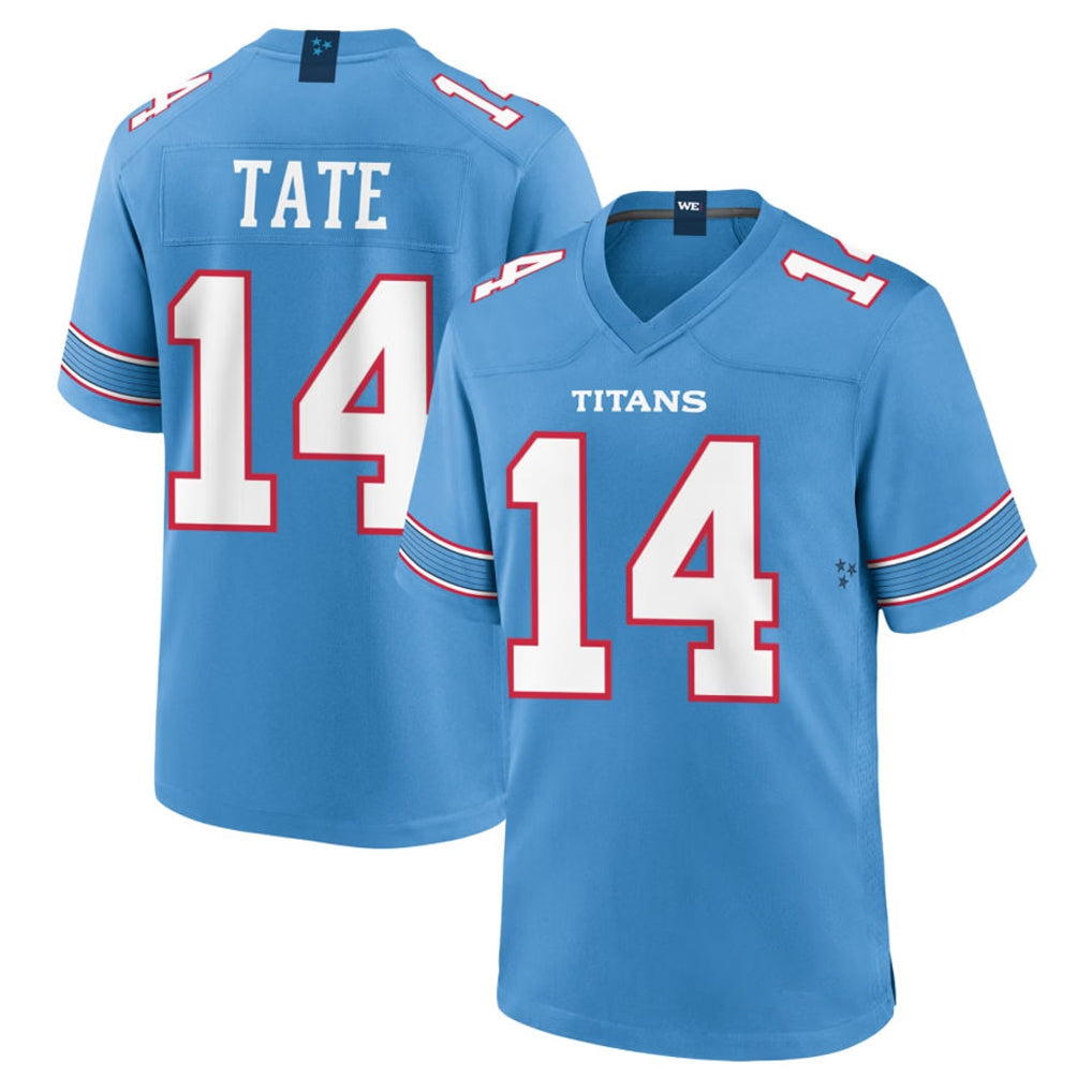 Rebec T.Titans #14 Carnell Tate Player Light Blue 2026 Game Home Stitched Jerseys
