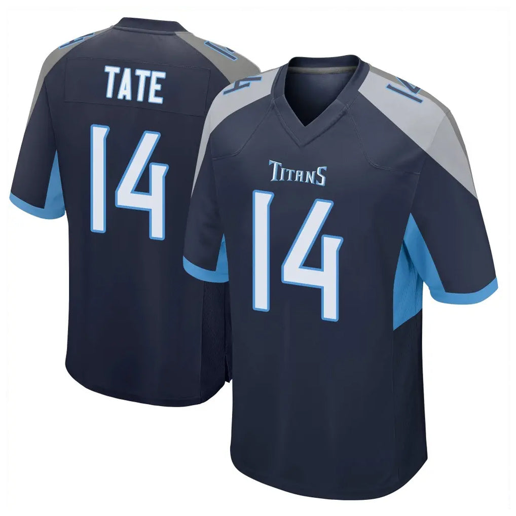 Rebec T.Titans #14 Carnell Tate Player Navy Home Game Stitched Jerseys