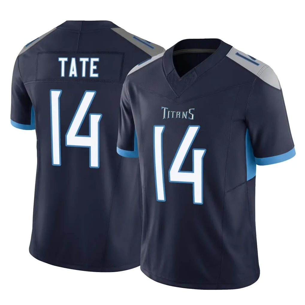 Rebec T.Titans #14 Carnell Tate Player Navy Limited Vapor F.U.S.E. Home Game Stitched Jerseys