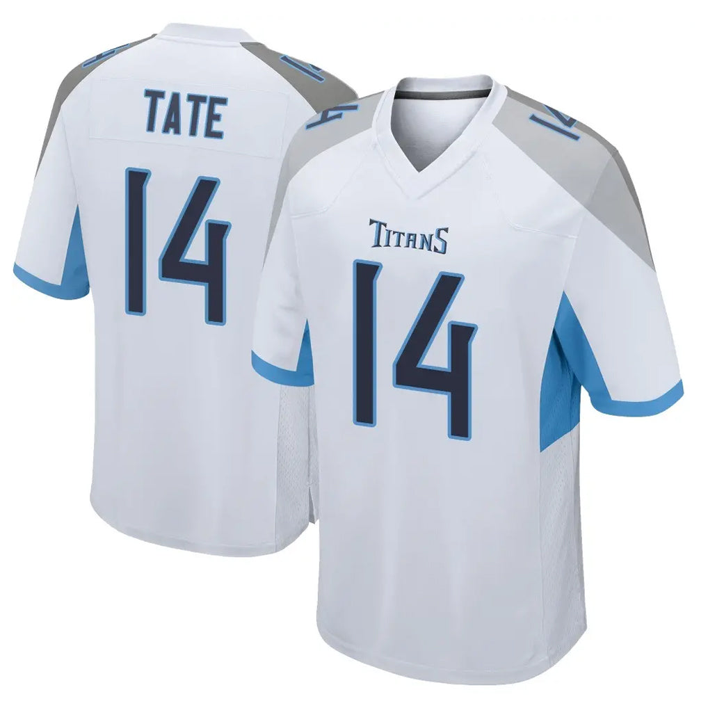 Rebec T.Titans #14 Carnell Tate Player White Home Game Stitched Jerseys