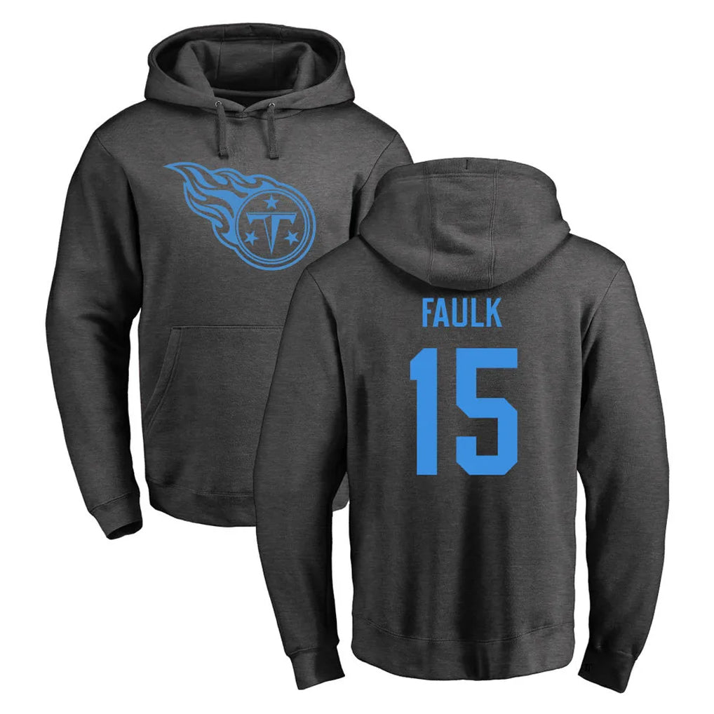 Rebec T.Titans #15 Keldric Faulk Player Ash One Color Pullover Hoodies Home Game Stitched Jerseys