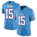 Rebec T.Titans #15 Keldric Faulk Player Light Blue Team Vapor F.U.S.E. Limited Home Game Stitched Jerseys