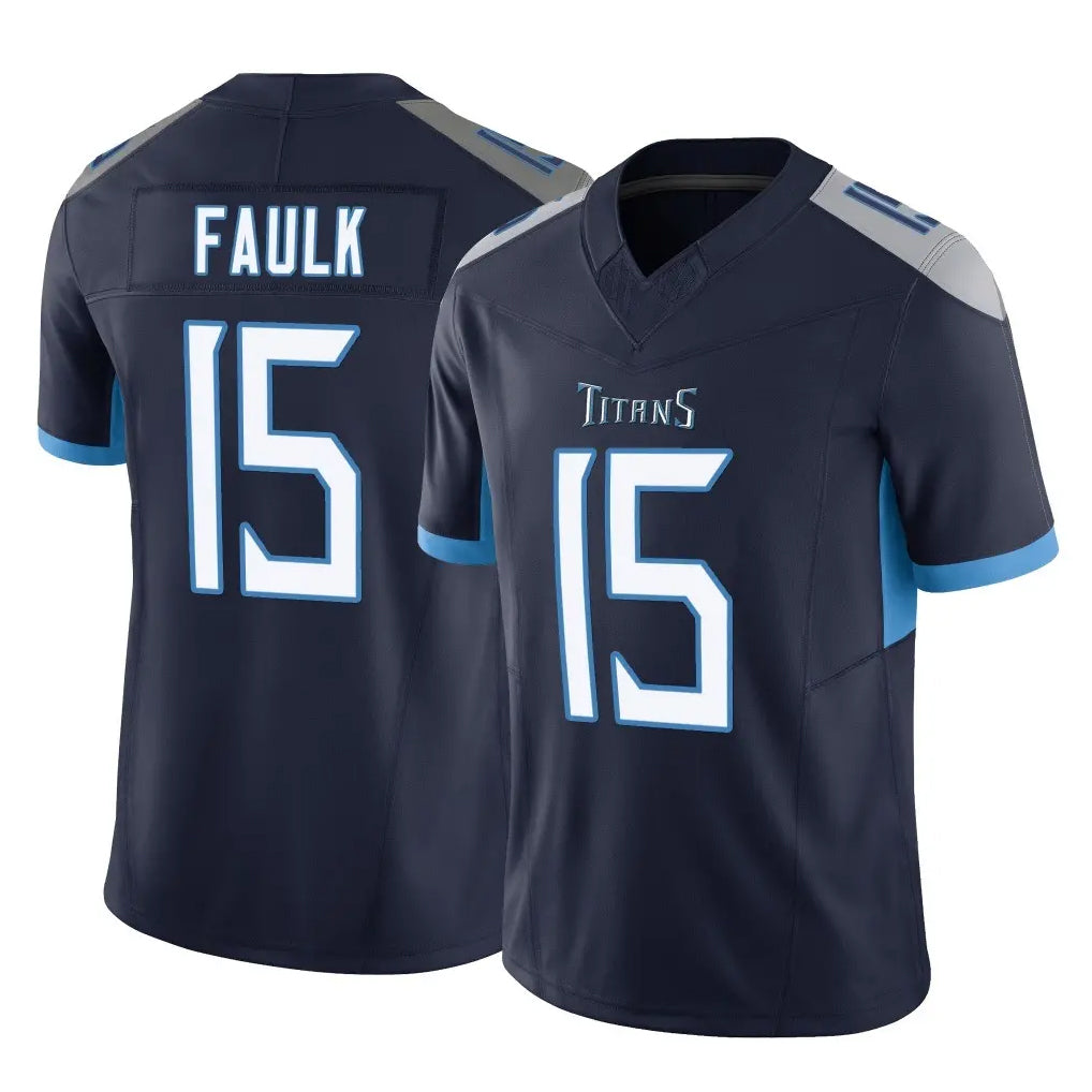 Rebec T.Titans #15 Keldric Faulk Player Navy Limited Vapor F.U.S.E. Home Game Stitched Jerseys