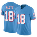 Rebec T.Titans #18 Cor'Dale Flott Player Light Blue Limited Vapor F.U.S.E. Home Game Stitched Jerseys