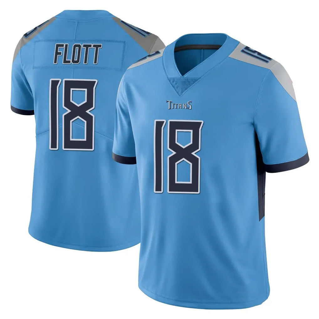Rebec T.Titans #18 Cor'Dale Flott Player Light Blue Limited Vapor Untouchable Home Game Stitched Jerseys