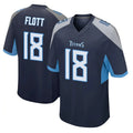 Rebec T.Titans #18 Cor'Dale Flott Player Navy Home Game Stitched Jerseys