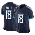 Rebec T.Titans #18 Cor'Dale Flott Player Navy Limited Vapor F.U.S.E. Home Game Stitched Jerseys