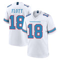 Rebec T.Titans #18 Cor'Dale Flott Player White 2026 Game Home Stitched Jerseys