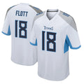 Rebec T.Titans #18 Cor'Dale Flott Player White Home Game Stitched Jerseys