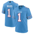 Rebec T.Titans #1 Cam Ward Player Light Blue 2026 Game Home Stitched Jerseys