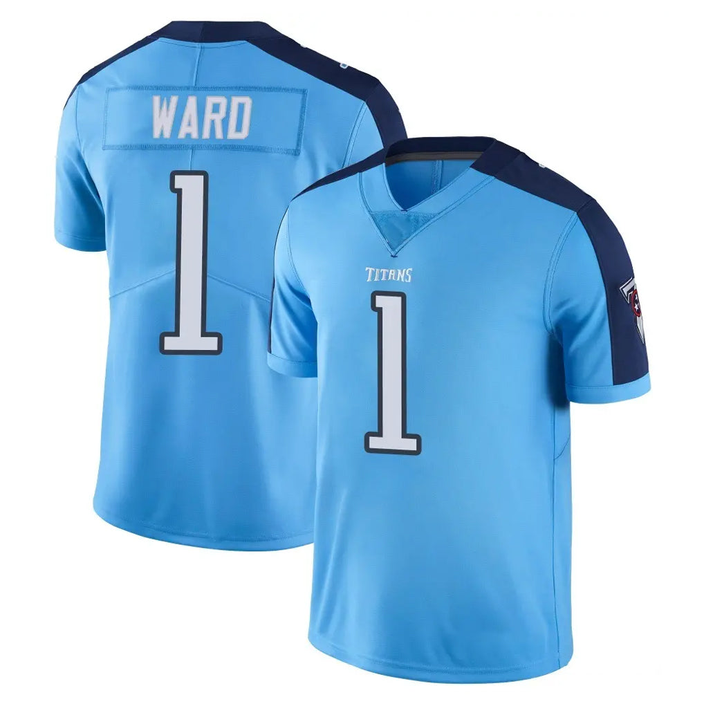 Rebec T.Titans #1 Cam Ward Player Light Blue Limited Color Rush Home Game Stitched Jerseys