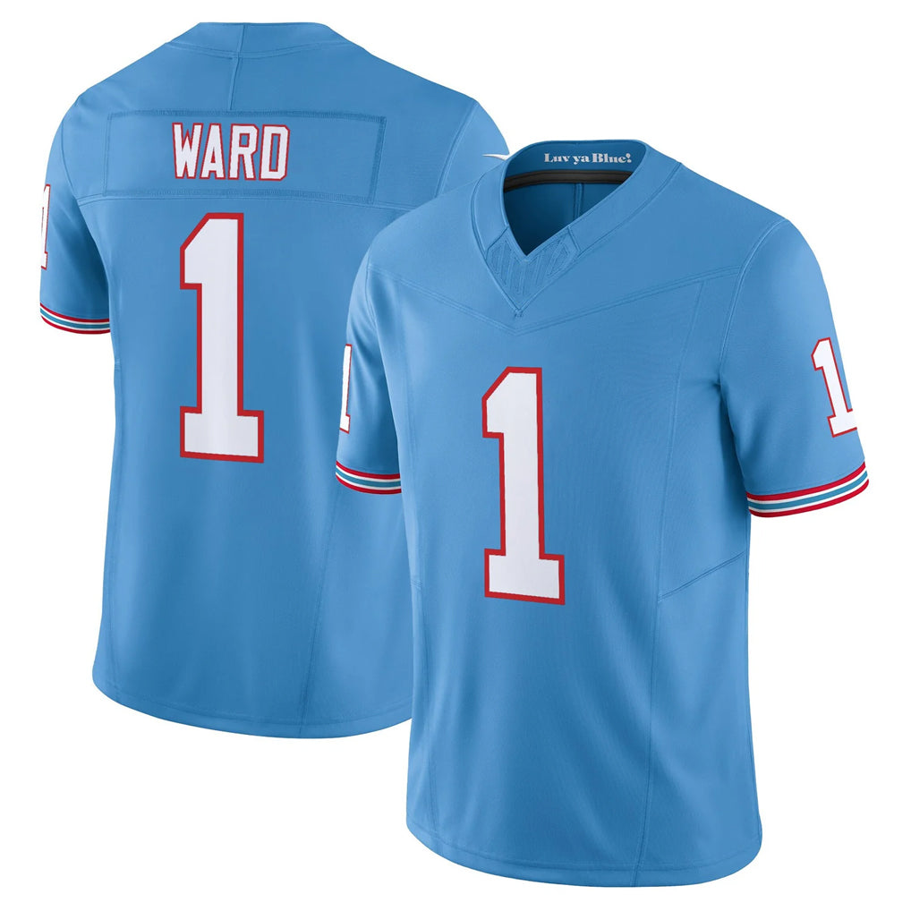 Rebec T.Titans #1 Cam Ward Player Light Blue Limited Vapor F.U.S.E. Home Game Stitched Jerseys