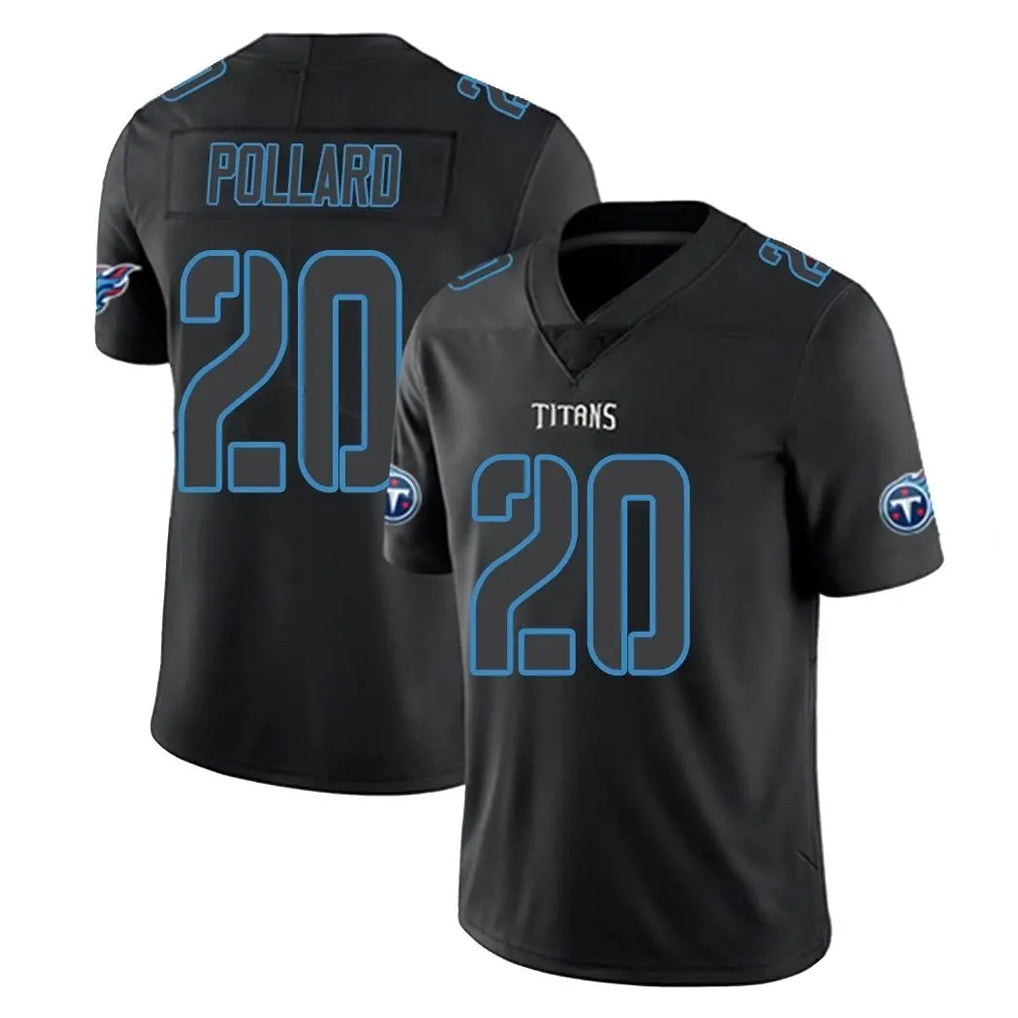 Rebec T.Titans #20 Tony Pollard Player Black Impact Limited Home Game Stitched Jerseys