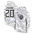 Rebec T.Titans #20 Tony Pollard Player Camo Arctic Salute to Service Pullover Hoodies Home Game Stitched Jerseys