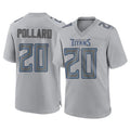 Rebec T.Titans #20 Tony Pollard Player Gray Atmosphere Fashion Home Game Stitched Jerseys