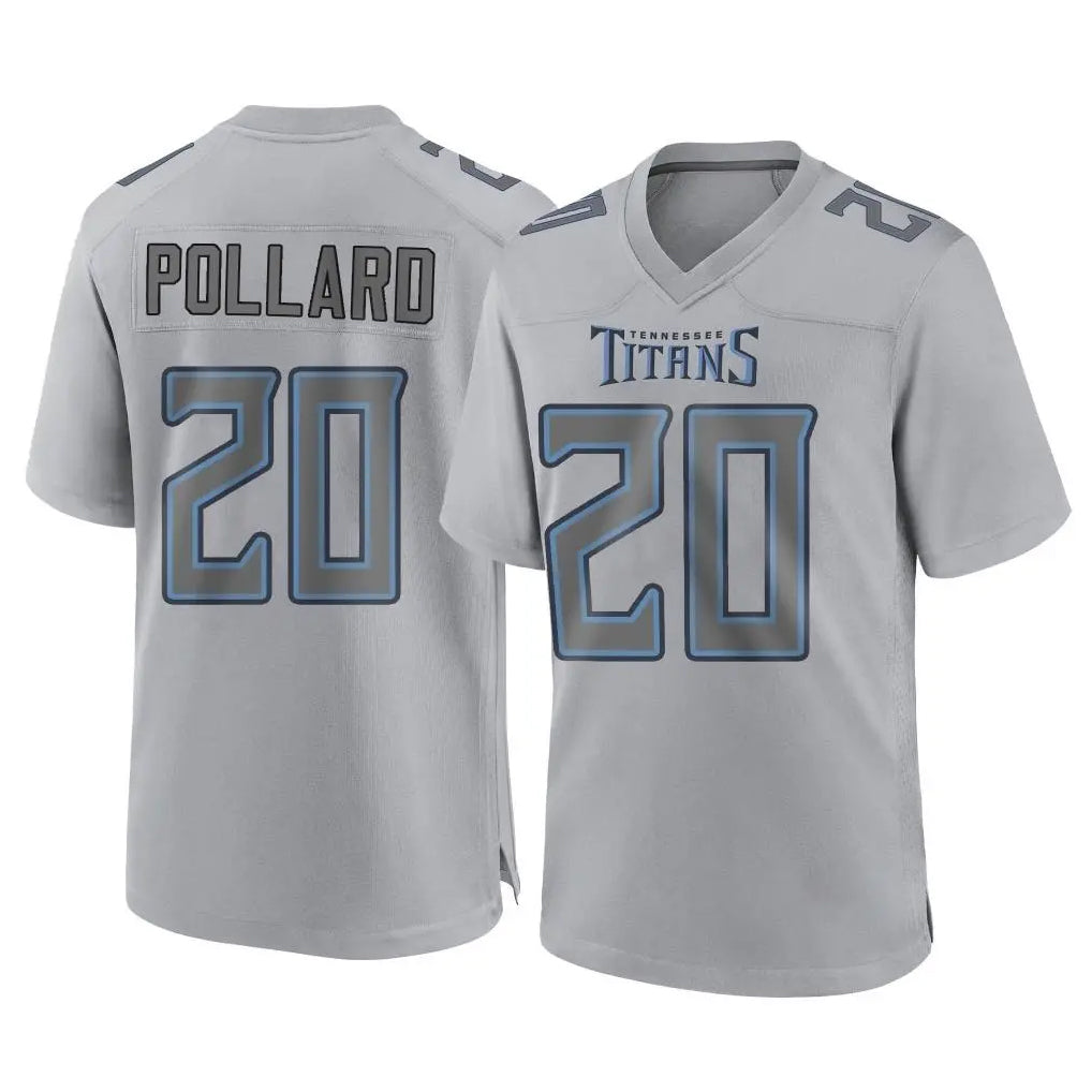 Rebec T.Titans #20 Tony Pollard Player Gray Atmosphere Fashion Home Game Stitched Jerseys