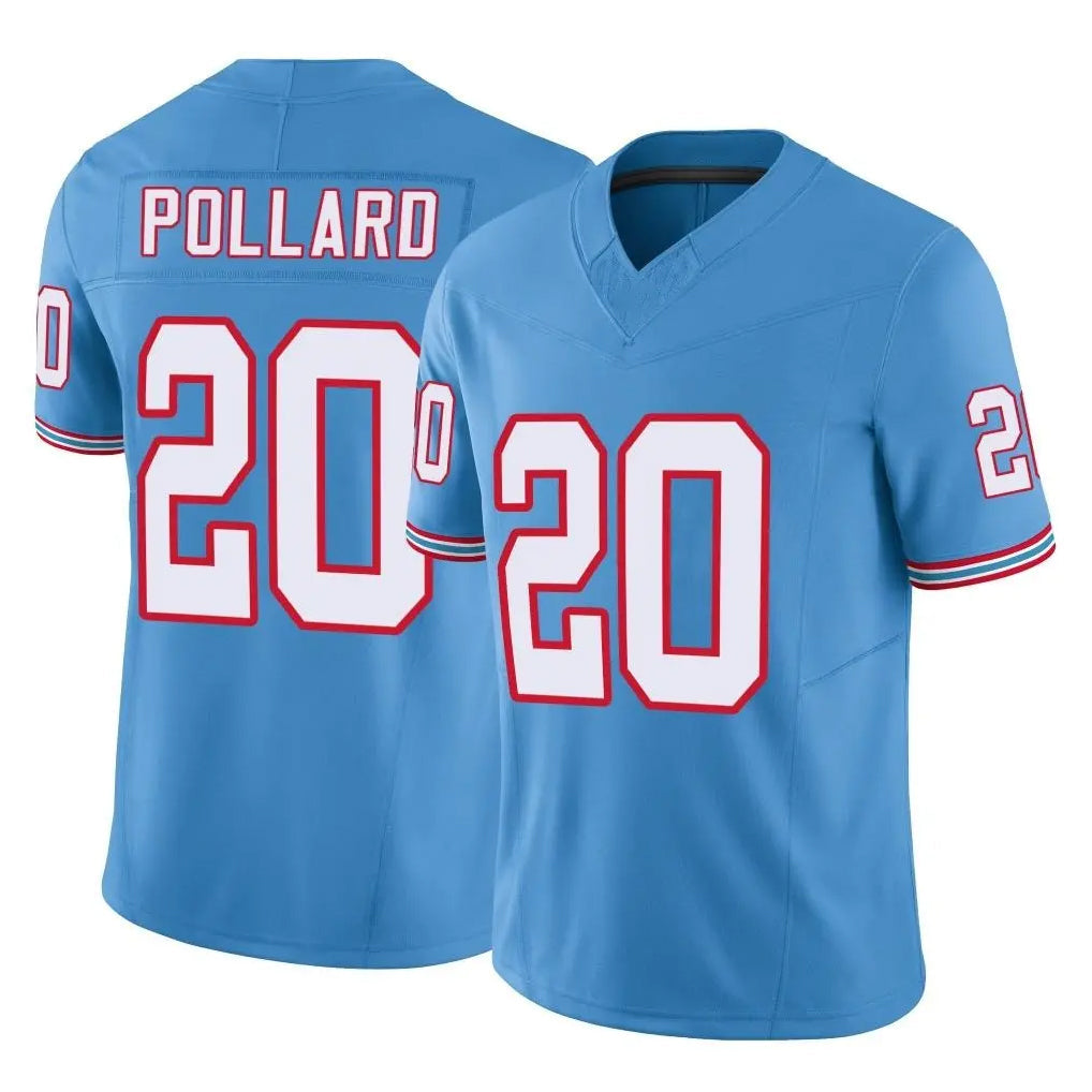 Rebec T.Titans #20 Tony Pollard Player Light Blue Limited Vapor F.U.S.E. Home Game Stitched Jerseys