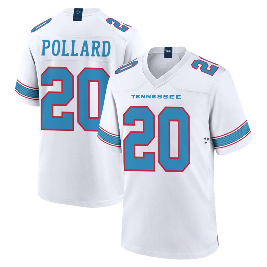 Rebec T.Titans #20 Tony Pollard Player White 2026 Game Home Stitched Jerseys