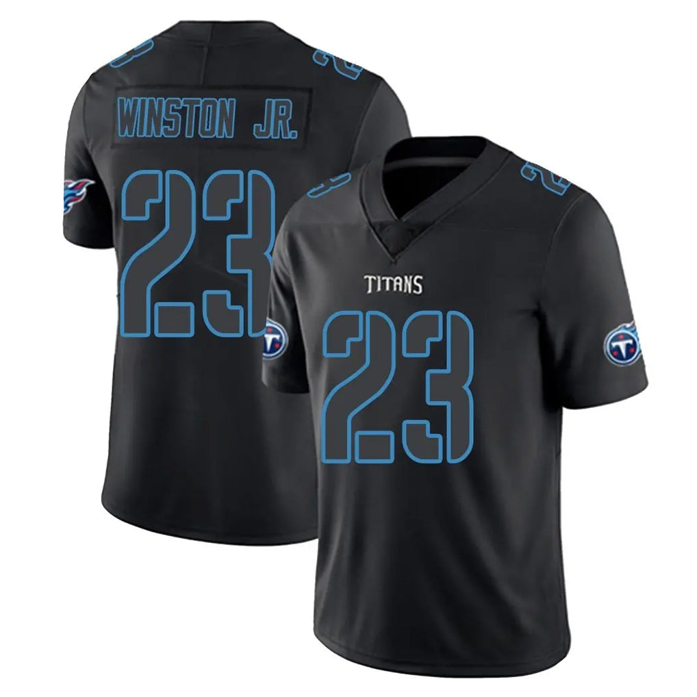 Rebec T.Titans #23 Kevin Winston Jr. Player Black Impact Limited Home Game Stitched Jerseys