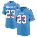 Rebec T.Titans #23 Kevin Winston Jr. Player Light Blue 2026 Game Home Stitched Jerseys