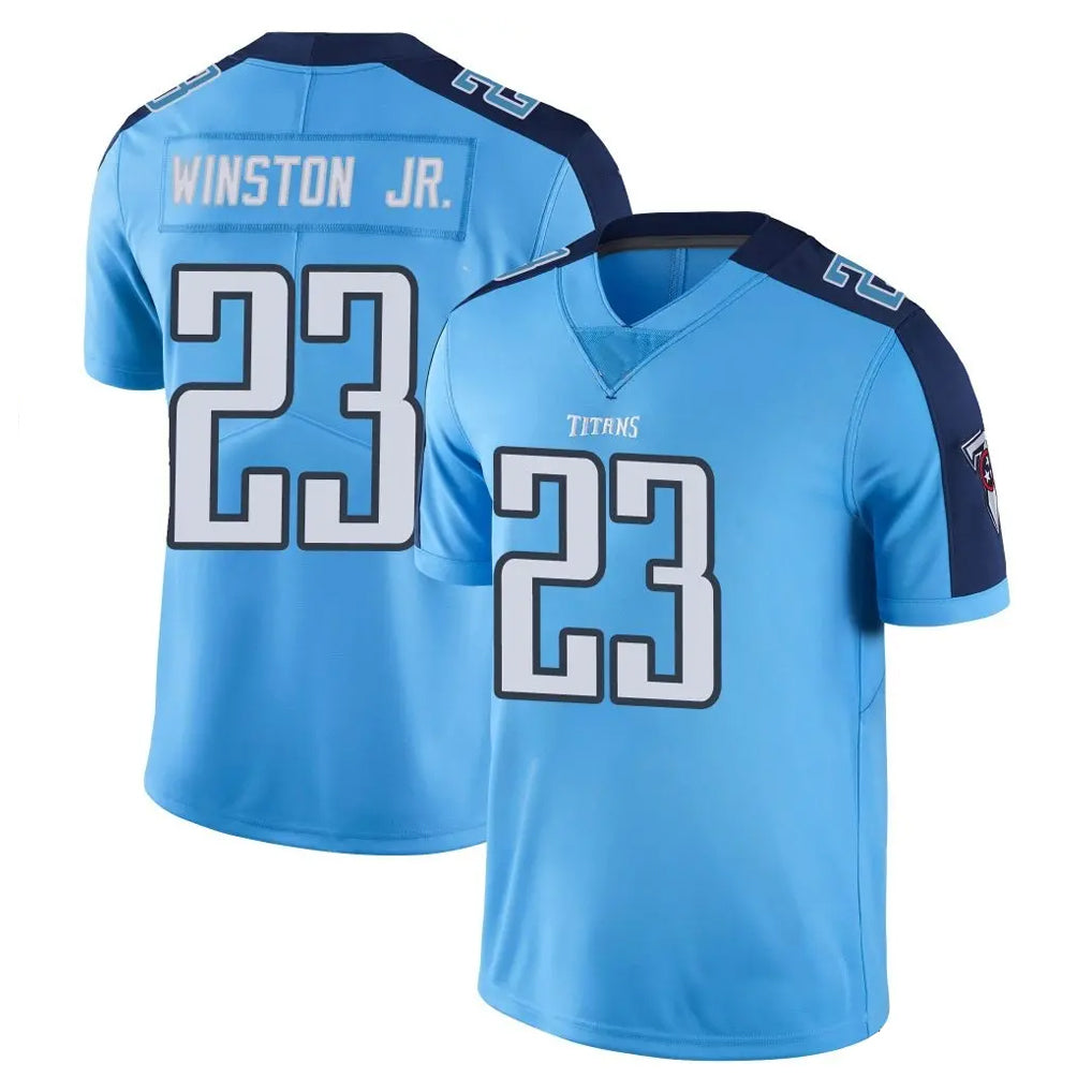 Rebec T.Titans #23 Kevin Winston Jr. Player Light Blue Limited Color Rush Home Game Stitched Jerseys