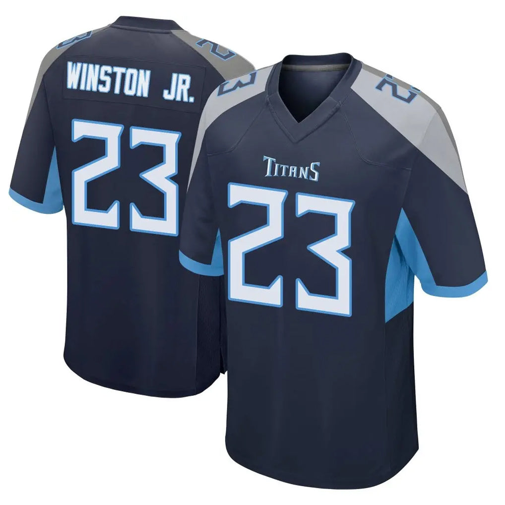 Rebec T.Titans #23 Kevin Winston Jr. Player Navy Home Game Stitched Jerseys
