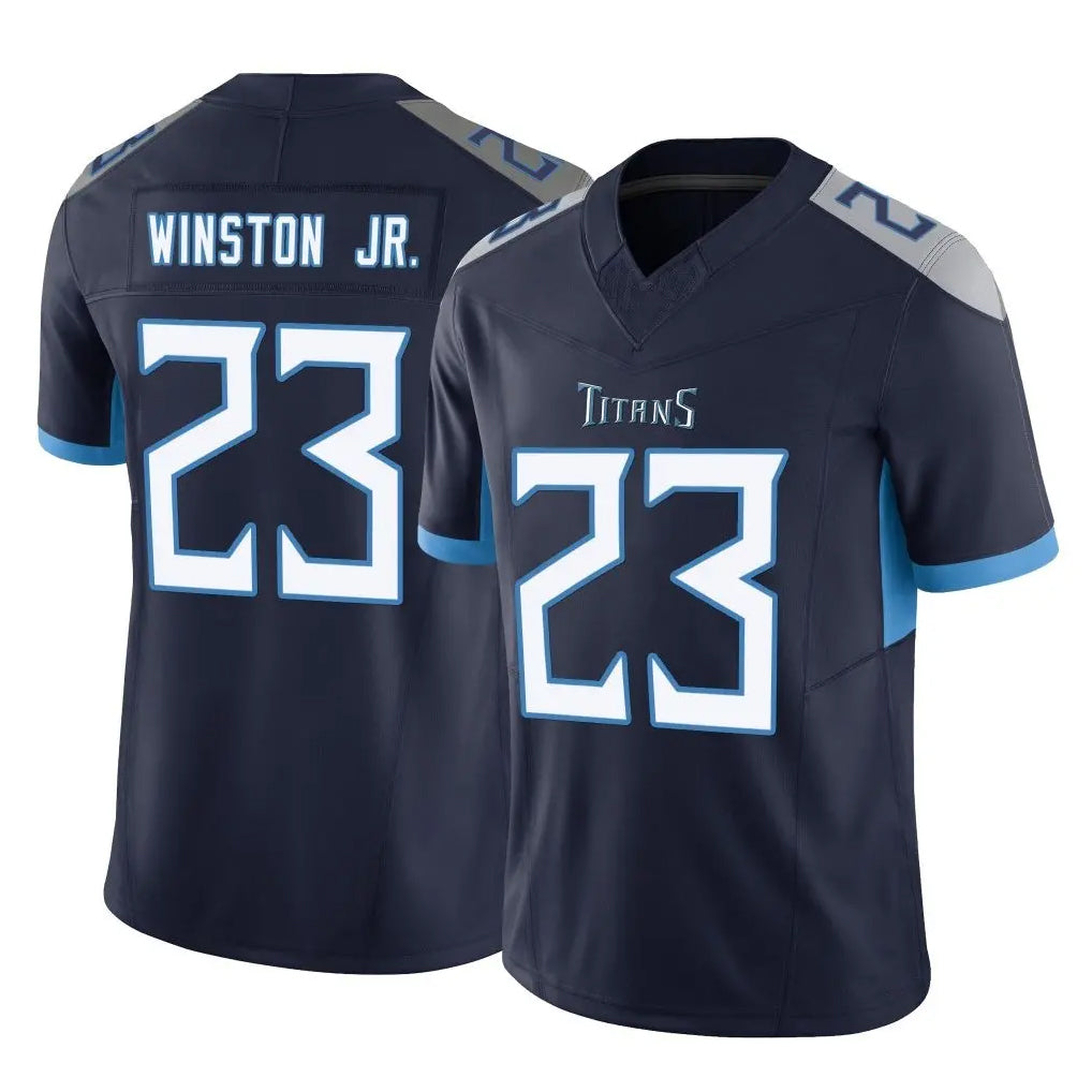 Rebec T.Titans #23 Kevin Winston Jr. Player Navy Limited Vapor F.U.S.E. Home Game Stitched Jerseys
