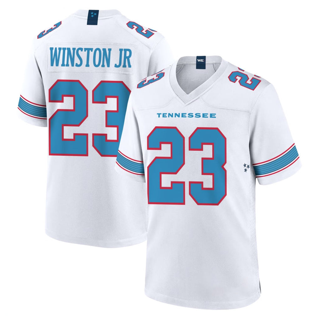 Rebec T.Titans #23 Kevin Winston Jr. Player White 2026 Game Home Stitched Jerseys