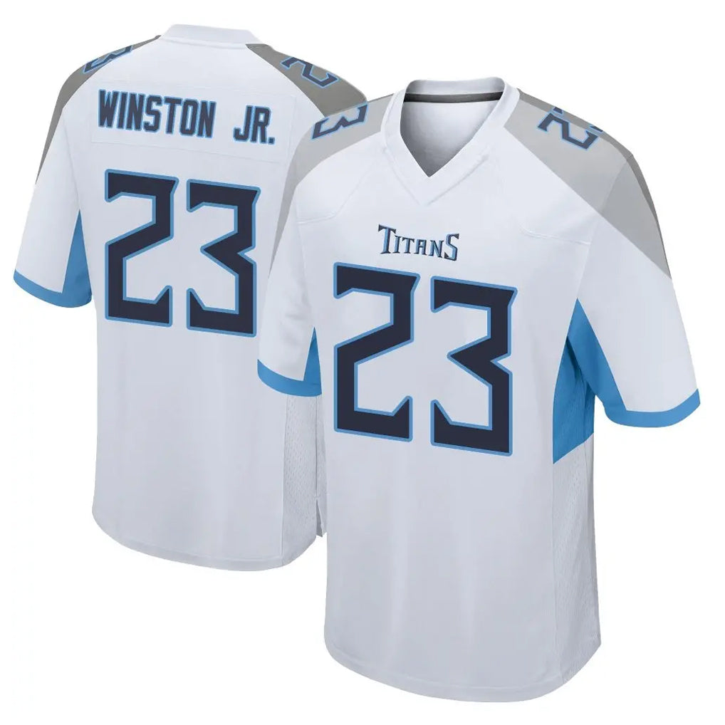 Rebec T.Titans #23 Kevin Winston Jr. Player White Home Game Stitched Jerseys
