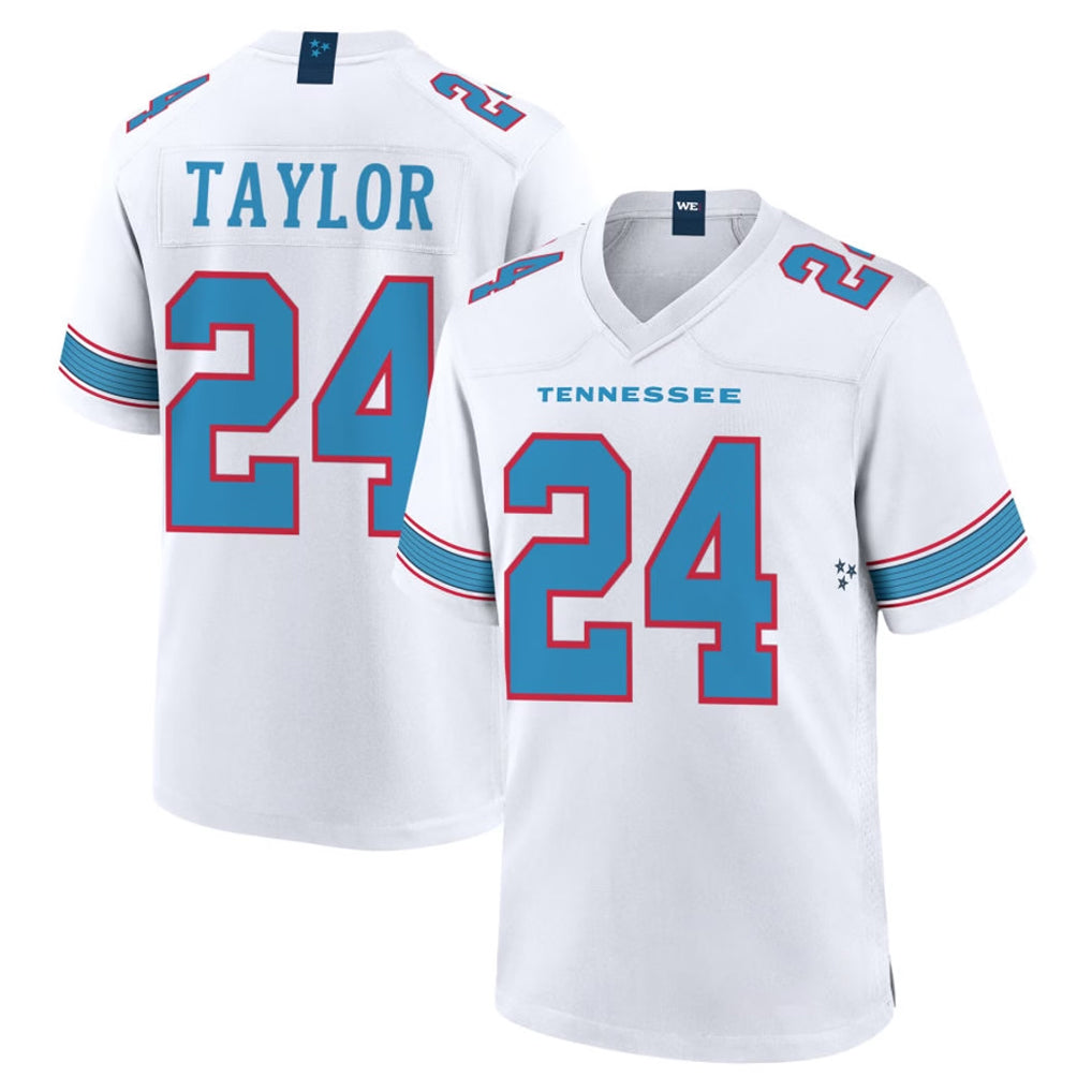 Rebec T.Titans #24 Alontae Taylor Player White 2026 Game Home Stitched Jerseys