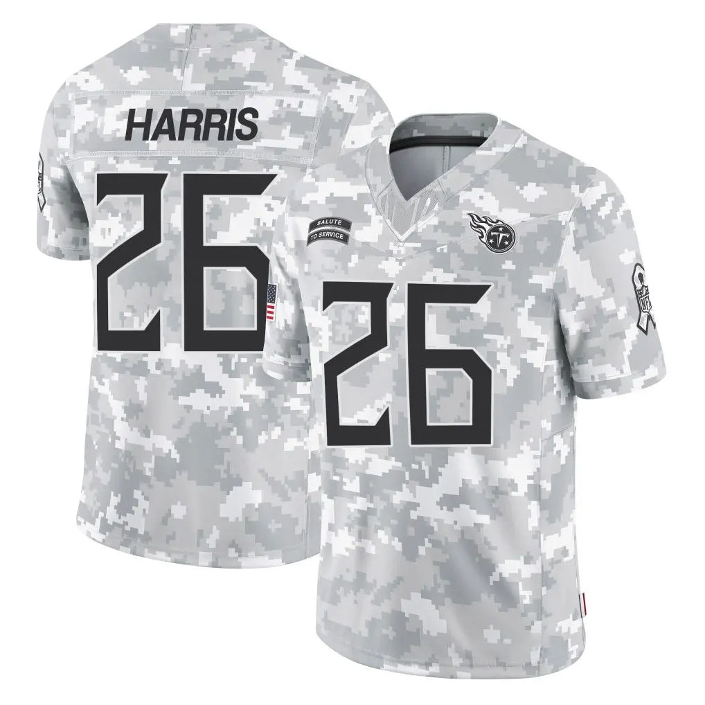 Rebec T.Titans #26 Marcus Harris Player Arctic Camo Limited Salute to Service Home Game Stitched Jerseys