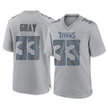 Rebec T.Titans #33 Cedric Gray Player Gray Atmosphere Fashion Home Game Stitched Jerseys