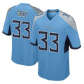 Rebec T.Titans #33 Cedric Gray Player Light Blue Home Game Stitched Jerseys