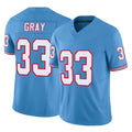Rebec T.Titans #33 Cedric Gray Player Light Blue Limited Vapor F.U.S.E. Home Game Stitched Jerseys