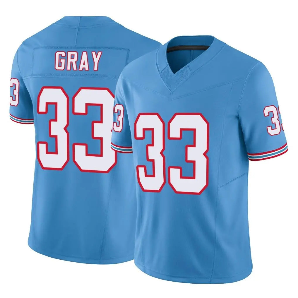 Rebec T.Titans #33 Cedric Gray Player Light Blue Limited Vapor F.U.S.E. Home Game Stitched Jerseys