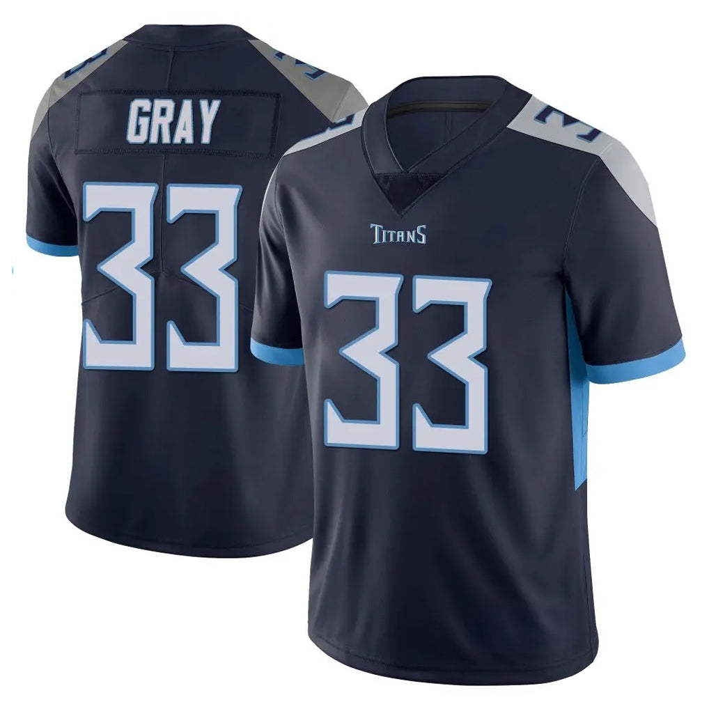 Rebec T.Titans #33 Cedric Gray Player Navy Limited Vapor Untouchable Home Game Stitched Jerseys