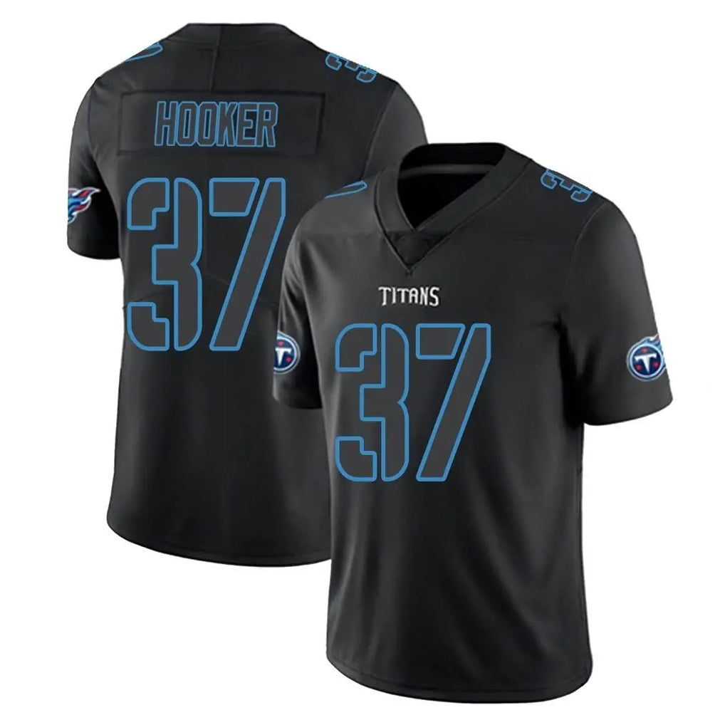 Rebec T.Titans #37 Amani Hooker Player Black Impact Limited Home Game Stitched Jerseys