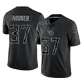 Rebec T.Titans #37 Amani Hooker Player Black Limited Reflective Home Game Stitched Jerseys