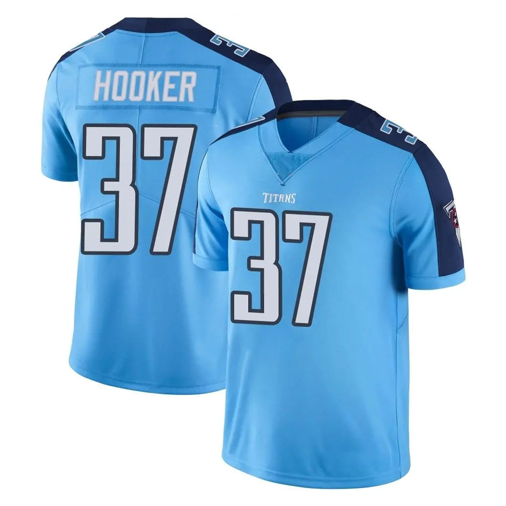 Rebec T.Titans #37 Amani Hooker Player Light Blue Limited Color Rush Home Game Stitched Jerseys