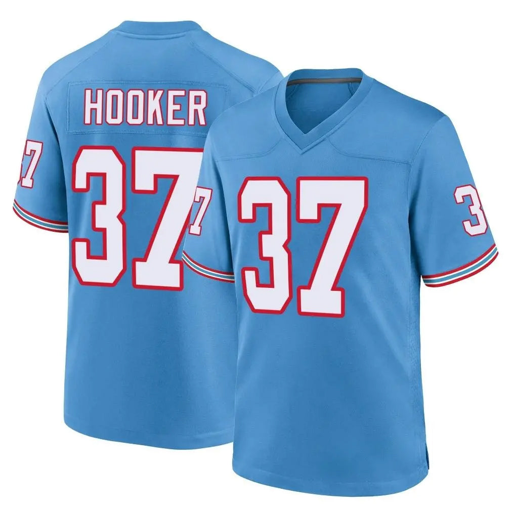 Rebec T.Titans #37 Amani Hooker Player Light Blue Oilers Throwback Home Game Stitched Jerseys