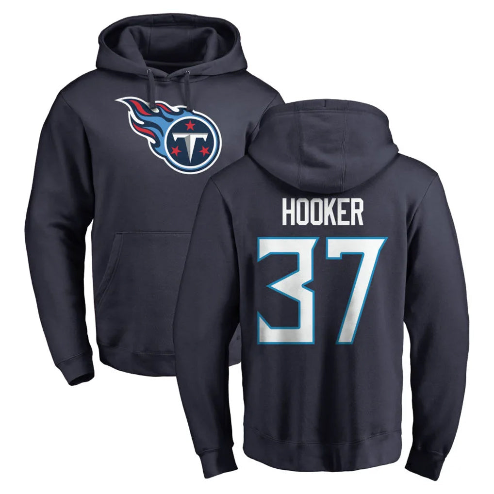 Rebec T.Titans #37 Amani Hooker Player Navy Logo Pullover Hoodies Home Game Stitched Jerseys