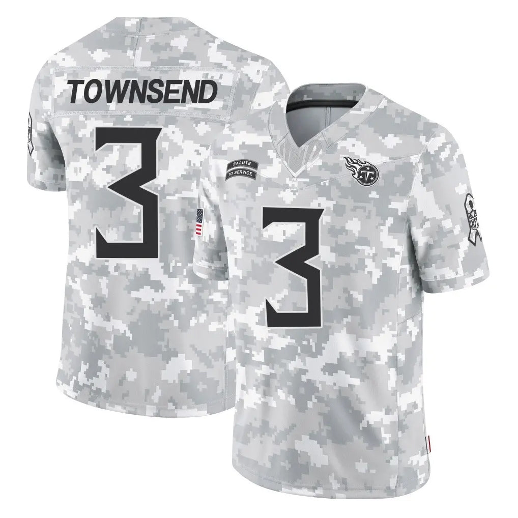 Rebec T.Titans #3 Tommy Townsend Player Arctic Camo Limited Salute to Service Home Game Stitched Jerseys