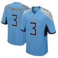 Rebec T.Titans #3 Tommy Townsend Player Light Blue Home Game Stitched Jerseys