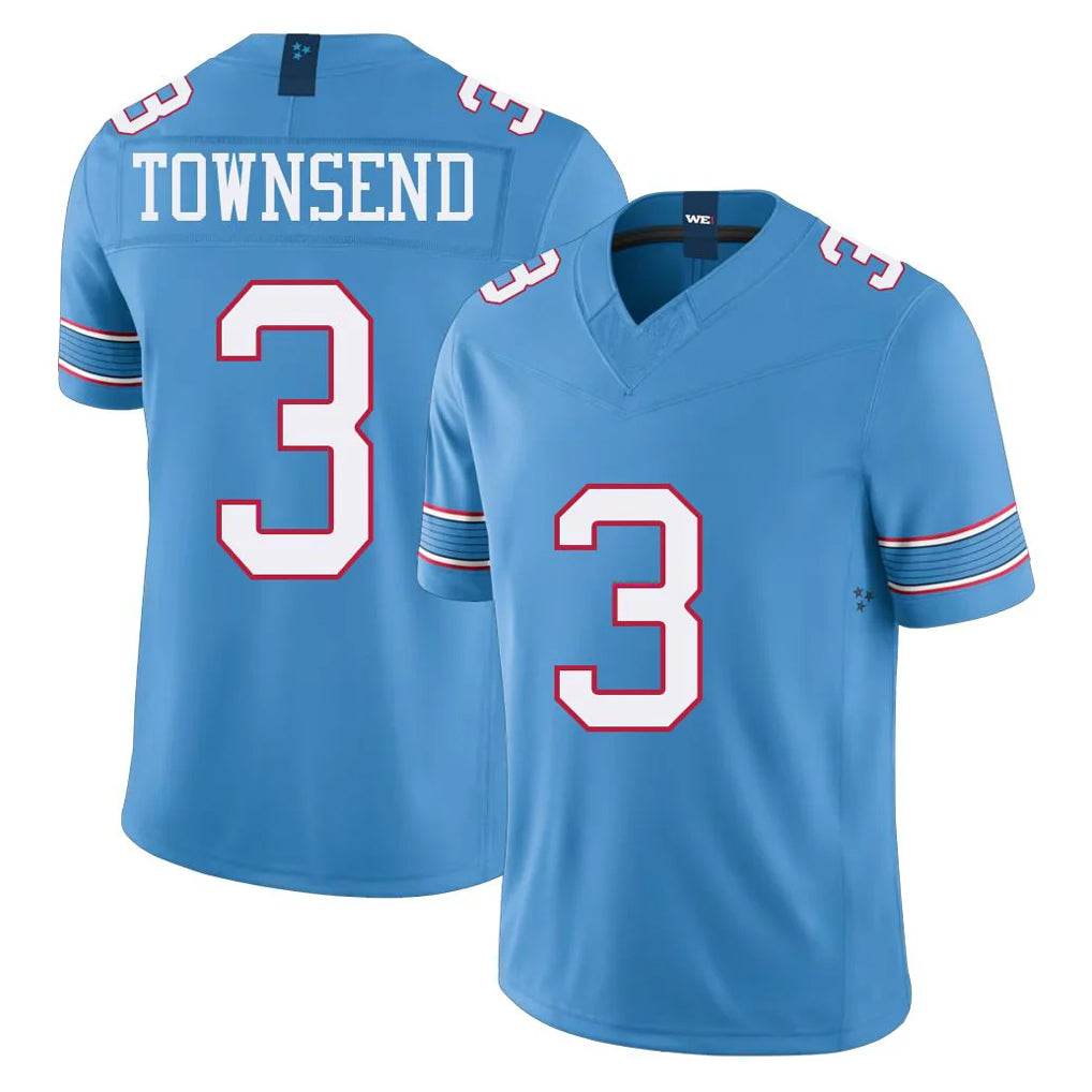 Rebec T.Titans #3 Tommy Townsend Player Light Blue Team Vapor F.U.S.E. Limited Home Game Stitched Jerseys