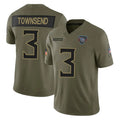 Rebec T.Titans #3 Tommy Townsend Player Olive Limited 2025 Salute to Service Home Game Stitched Jerseys