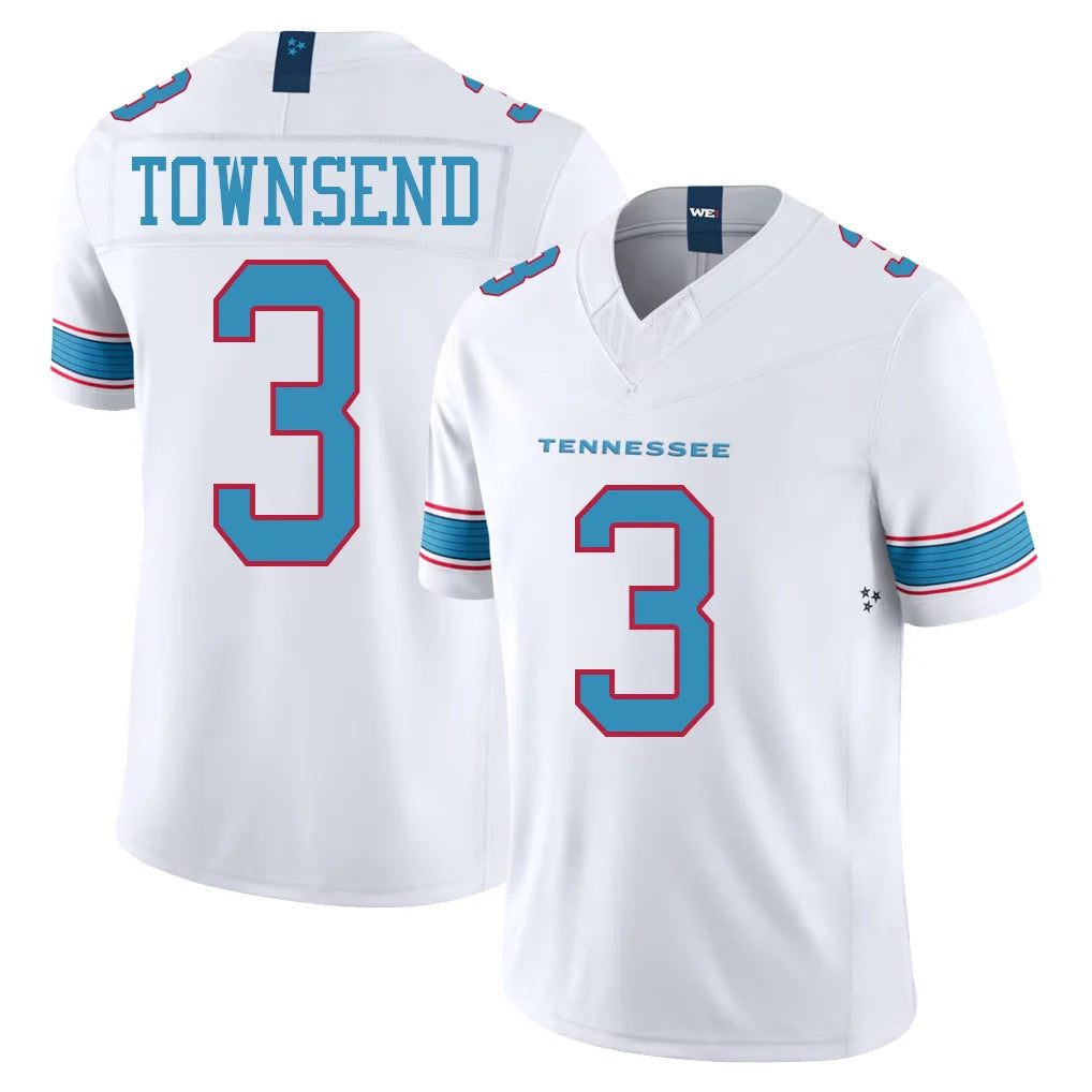 Rebec T.Titans #3 Tommy Townsend Player White Limited Vapor F.U.S.E. Home Game Stitched Jerseys