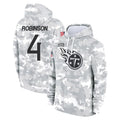 Rebec T.Titans #4 Wan'Dale Robinson Player Camo Arctic Salute to Service Pullover Hoodies Home Game Stitched Jerseys